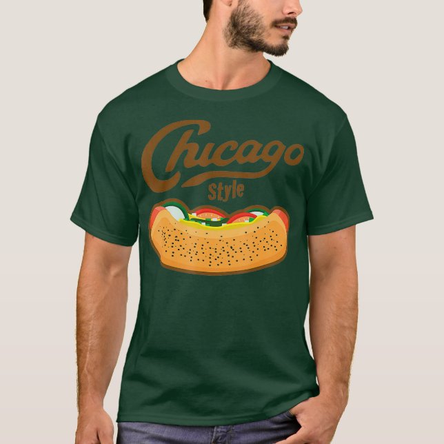 Chicago Style Hot Dog Summer T-Shirt (Front)