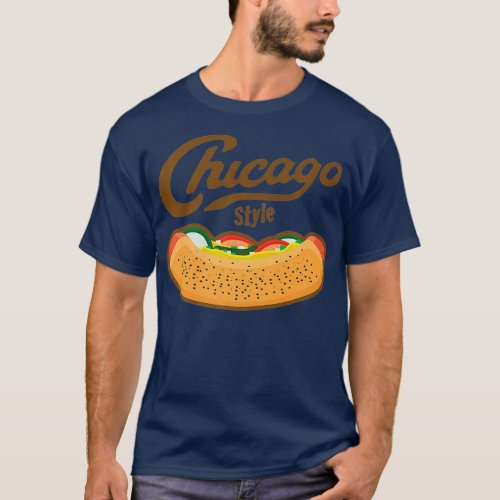 Chicago Style Hot Dog T_Shirt