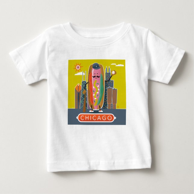 Chicago-Style Hotdog Baby T-Shirt (Front)