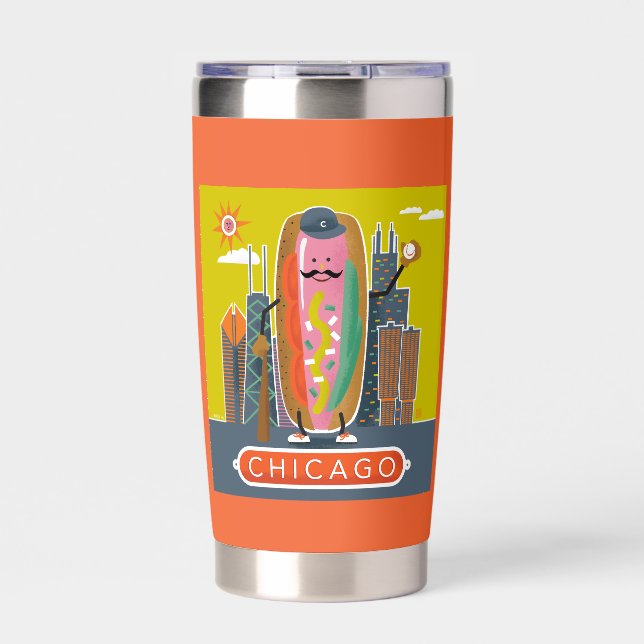 Chicago-Style Hotdog Insulated Tumbler (Front)