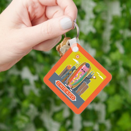 Chicago_Style Hotdog Keychain