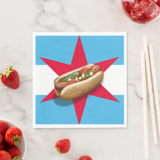 Chicago Style HotDog Party Time Napkins