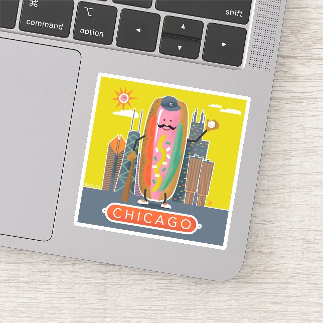Chicago-Style Hotdog Sticker (Detail)
