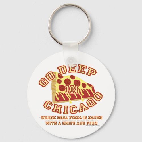 Chicago Style Pizza Keychain