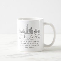 Chicago Stylized Skyline | Custom Slogan