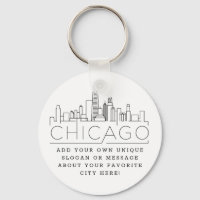 Chicago Stylized Skyline | Custom Slogan