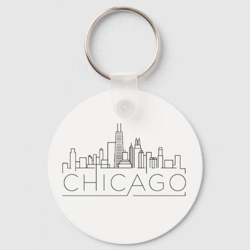 Chicago Stylized Skyline Keychain