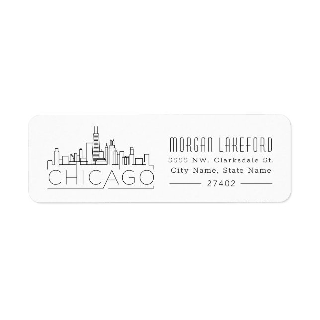 Chicago Stylized Skyline | Label (Front)