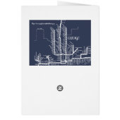 Chicago Subway Map w/ Train stops White Blue Cards (Back)