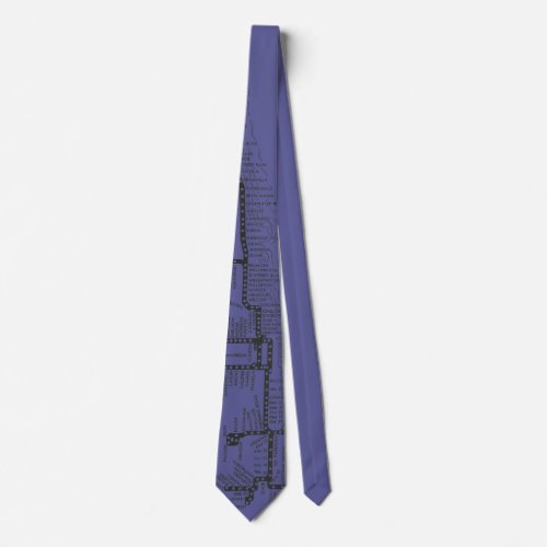 Chicago Subway Train Vintage System Map Route Neck Tie