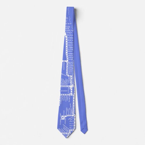 Chicago Subway Train Vintage System Map Route Neck Tie