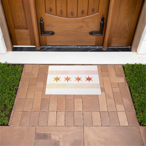 Chicago Sunrise Flag  Doormat