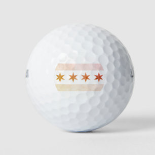 Chicago Sunrise Flag Golf Balls