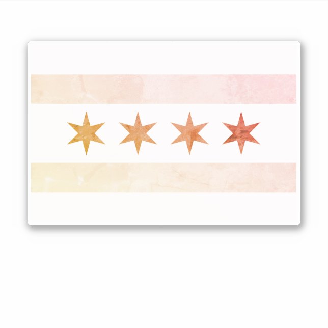 Chicago Sunrise Flag  Sticker (Front)