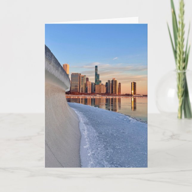 Chicago sunrise over Lake Michigan Card (Front)