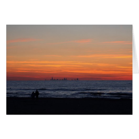 Chicago Sunset 2 Cards (Front Horizontal)