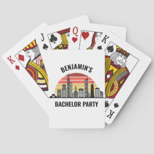 Chicago Sunset Customized Bachelor Party Poker Cards