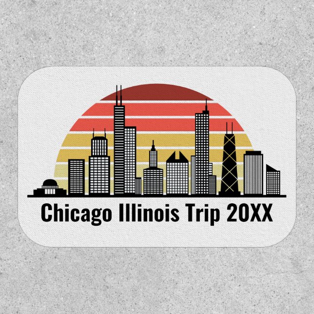 Chicago Sunset Customized Trip Souvenir Patch (Front)