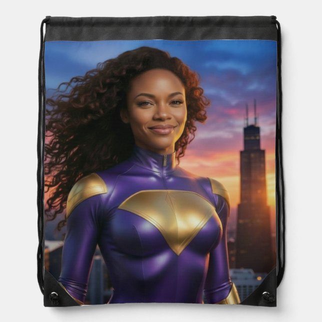 CHICAGO - SUPERHERO DRAWSTRING BAG (Front)