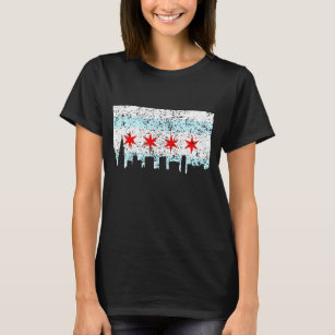 Vertical Chicago Flag Tshirt