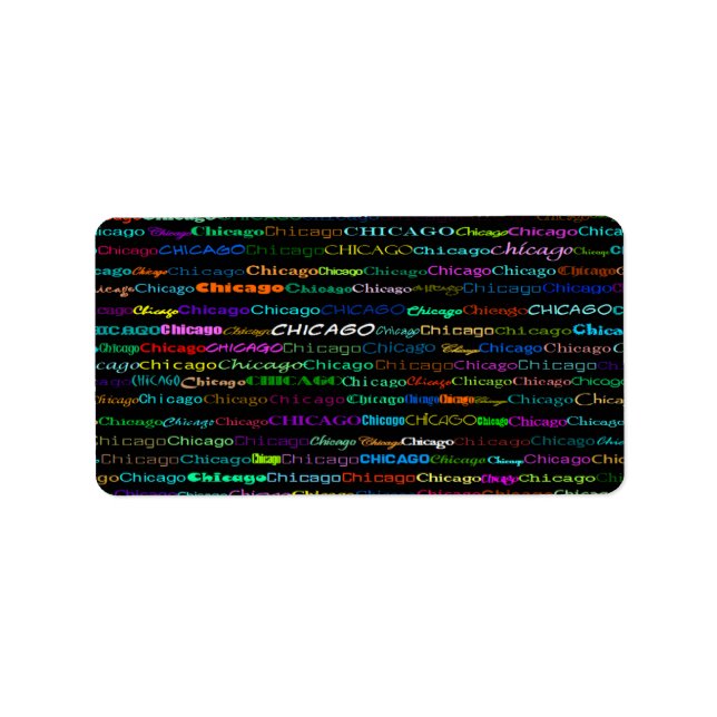 Chicago Text Design I Label (Front)