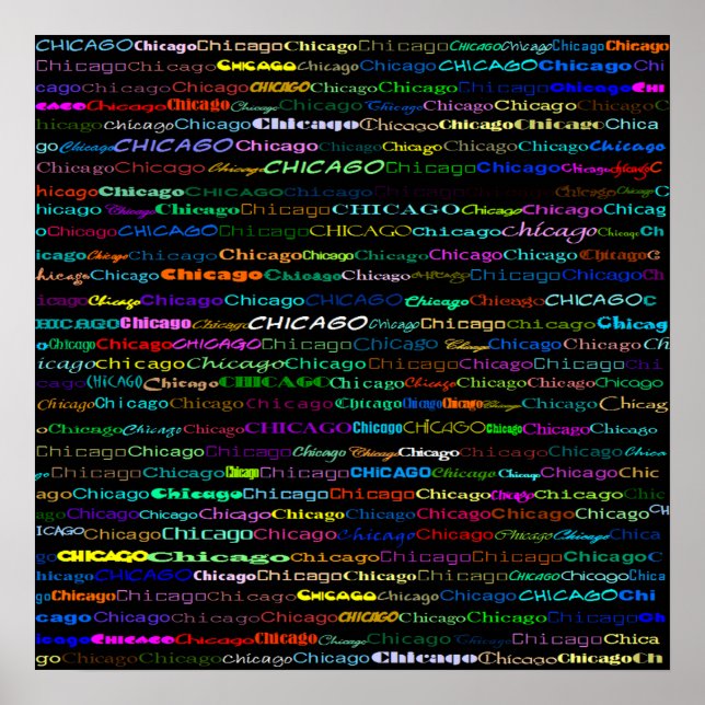 Chicago Text Design I Poster (Front)