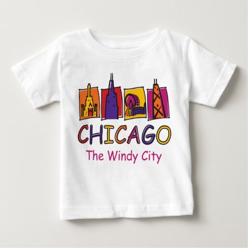 Chicago The Windy City Baby T_Shirt