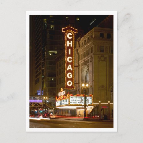 Chicago Theater Chicago Illinois Travel Post Card