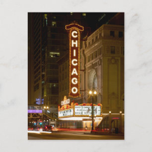 Chicago Theater, Chicago Illinois Travel Post Card