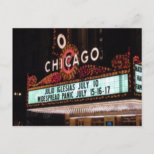 Chicago Theater Marquee Post Card