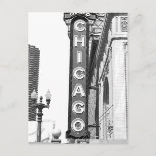 Chicago Theater Sign Postcard
