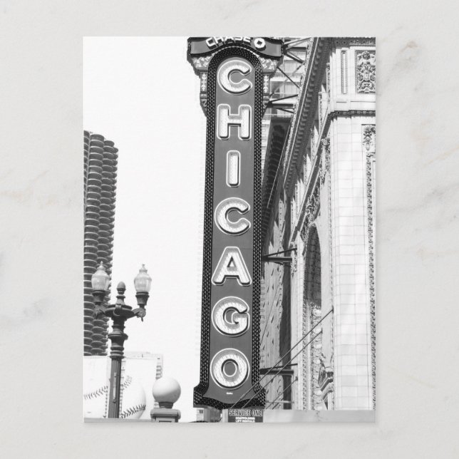 Chicago Theater Sign Postcard (Front)