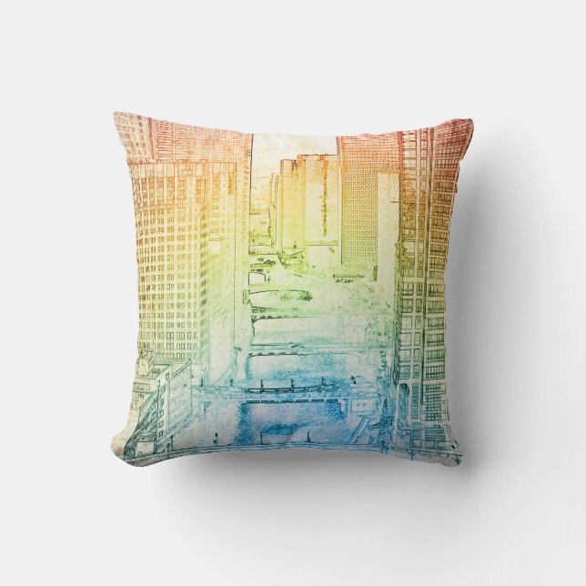 Chicago Throw Pillow (Front)