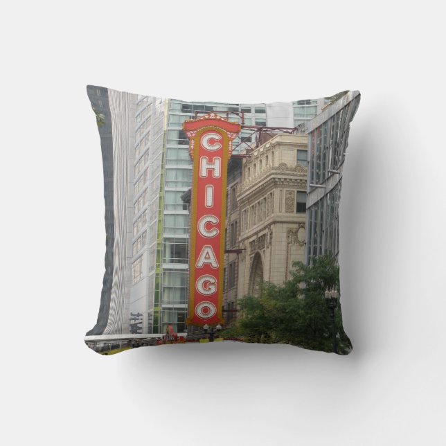 Chicago Throw Pillow (Front)