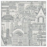 Chicago toile dark gray pearl fabric