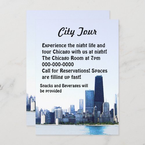 Chicago Tour Flyer Invitation