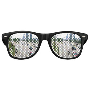 Chicago Traffic in Sandstone Retro Sunglasses