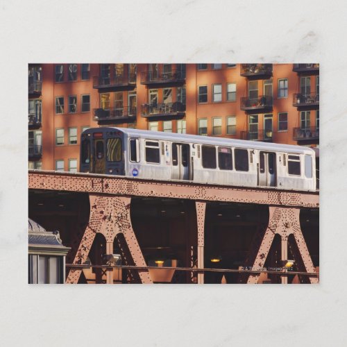 Chicago Train at Riverbend Postcard