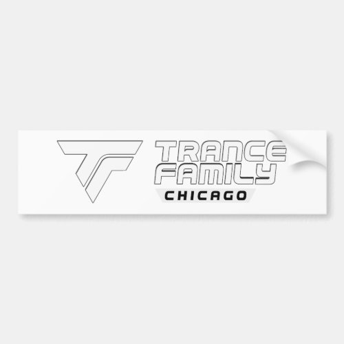 Chicago Trance Family Bumper sticker white logo