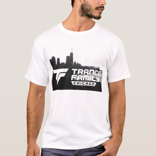 Chicago Trance Family City Black and White T_Shirt