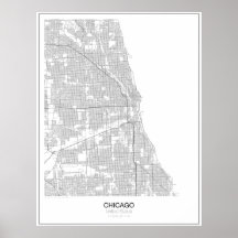 Chicago, United States Minimalist Map Poster