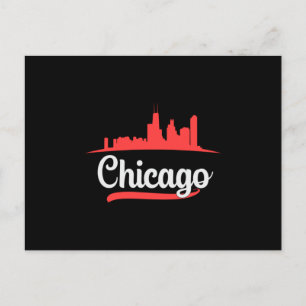 Chicago USA City Cityscape Skyline Funny Gift Idea Postcard