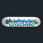 Chicago USA Skyline Skateboard<br><div class="desc">Chicago USA Skyline Skateboard</div>