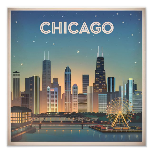 Chicago USA vintage Photo Print (Front)