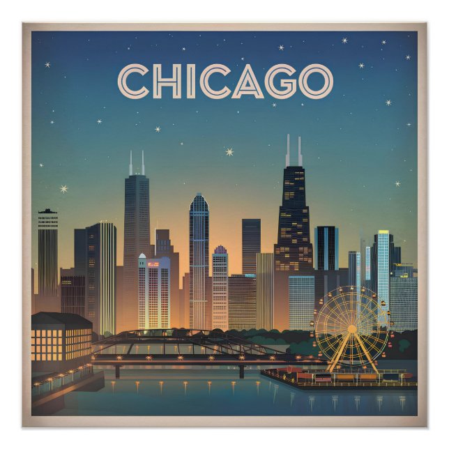 Chicago USA vintage Poster (Front)