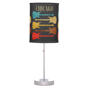 Chicago Vintage Guitars Concert Festival Souvenir Table Lamp