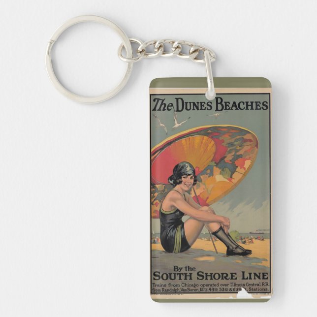 Chicago vintage souvenirs keychain (Front)