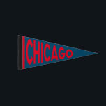 Chicago Vintage Sports Pennant Flag<br><div class="desc">This design features a vintage sports city name. Easily edit the colors.</div>