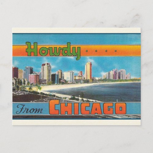 Chicago Vintage Travel  Postcard