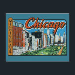 Chicago Vintage Travel  Postcard<br><div class="desc">City of Chicago Vintage Art</div>